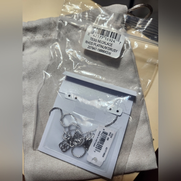 Kendra Scott Tess pendant necklace, Rhodium/Platinum Drusy - Picture 4 of 5